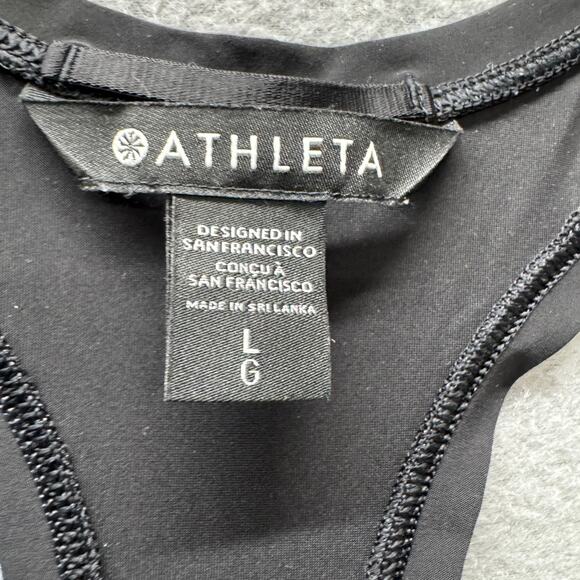 Athleta Activewear Tank Womens Large Ultimate Scoop Black Racerback Pullover - Picture 2 of 8